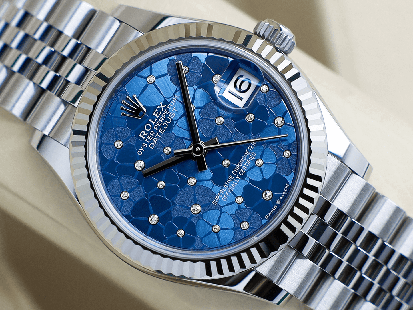 2024 Rolex Datejust 36mm Fluted / Floral-Motif / Diamond-Set / Jubilee