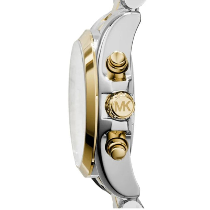 Micheal kors bradshaw chronograph two tone womens watch Authentic