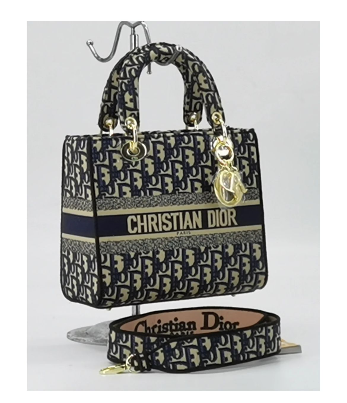 Christian Dior Lady D-Lite Embroidered Women Handbag