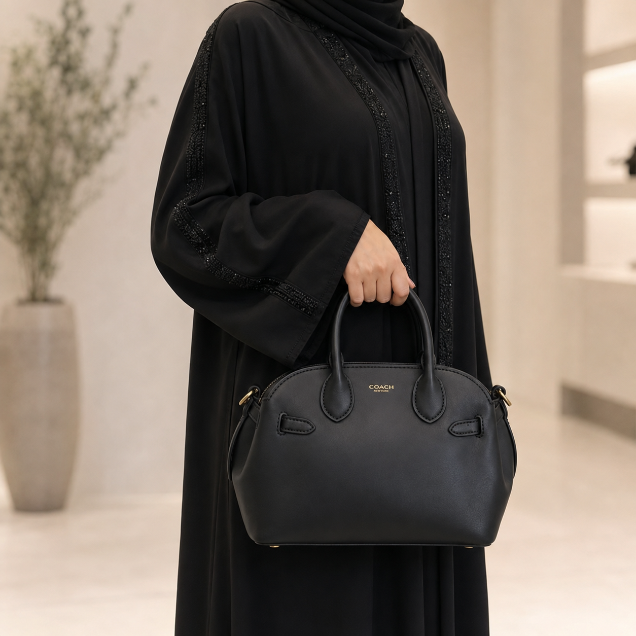 Coach Black Top-Handle Satchel Bag
