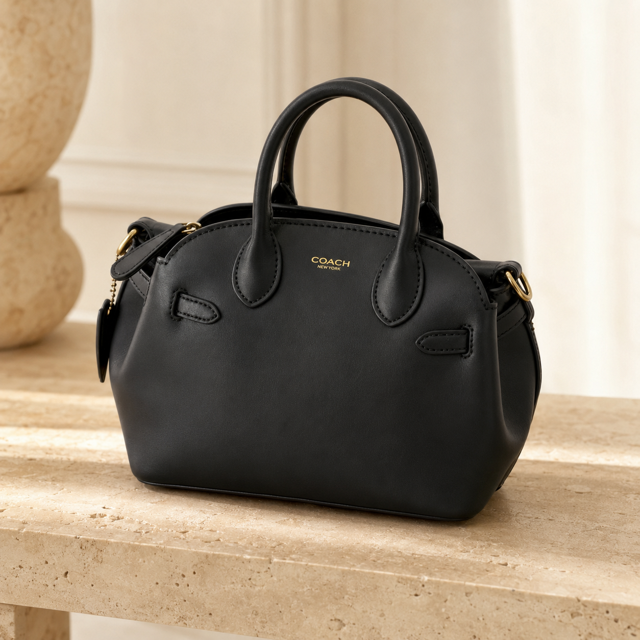 Coach Black Top-Handle Satchel Bag