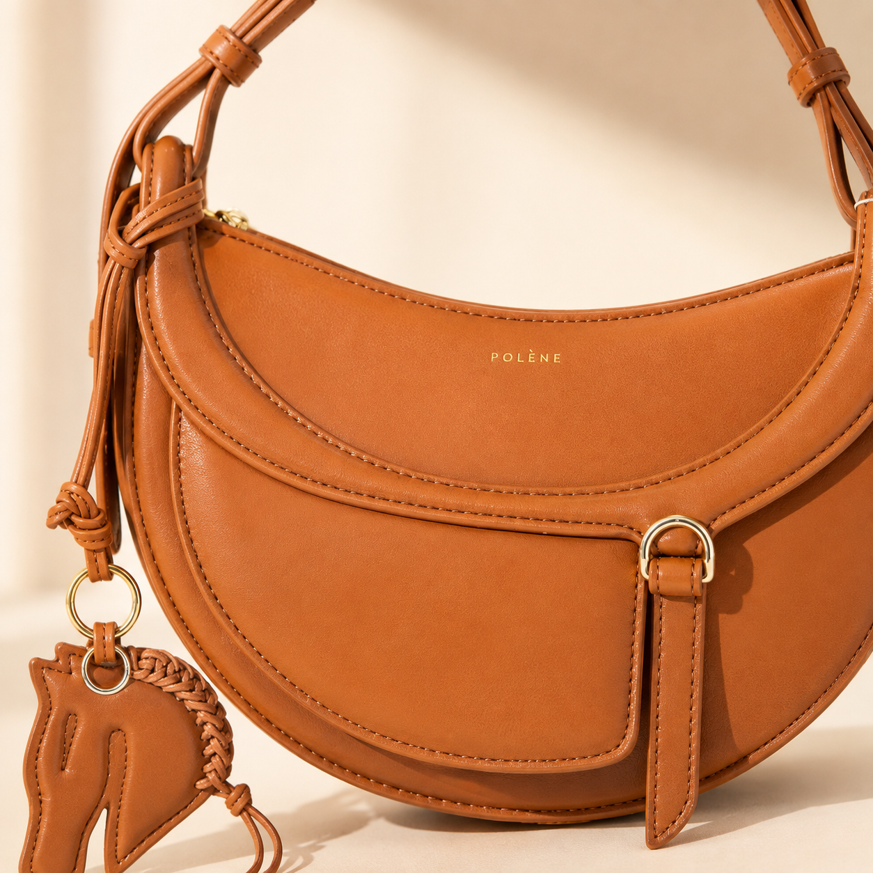 Polène-inspired Saddle Shoulder Bag
