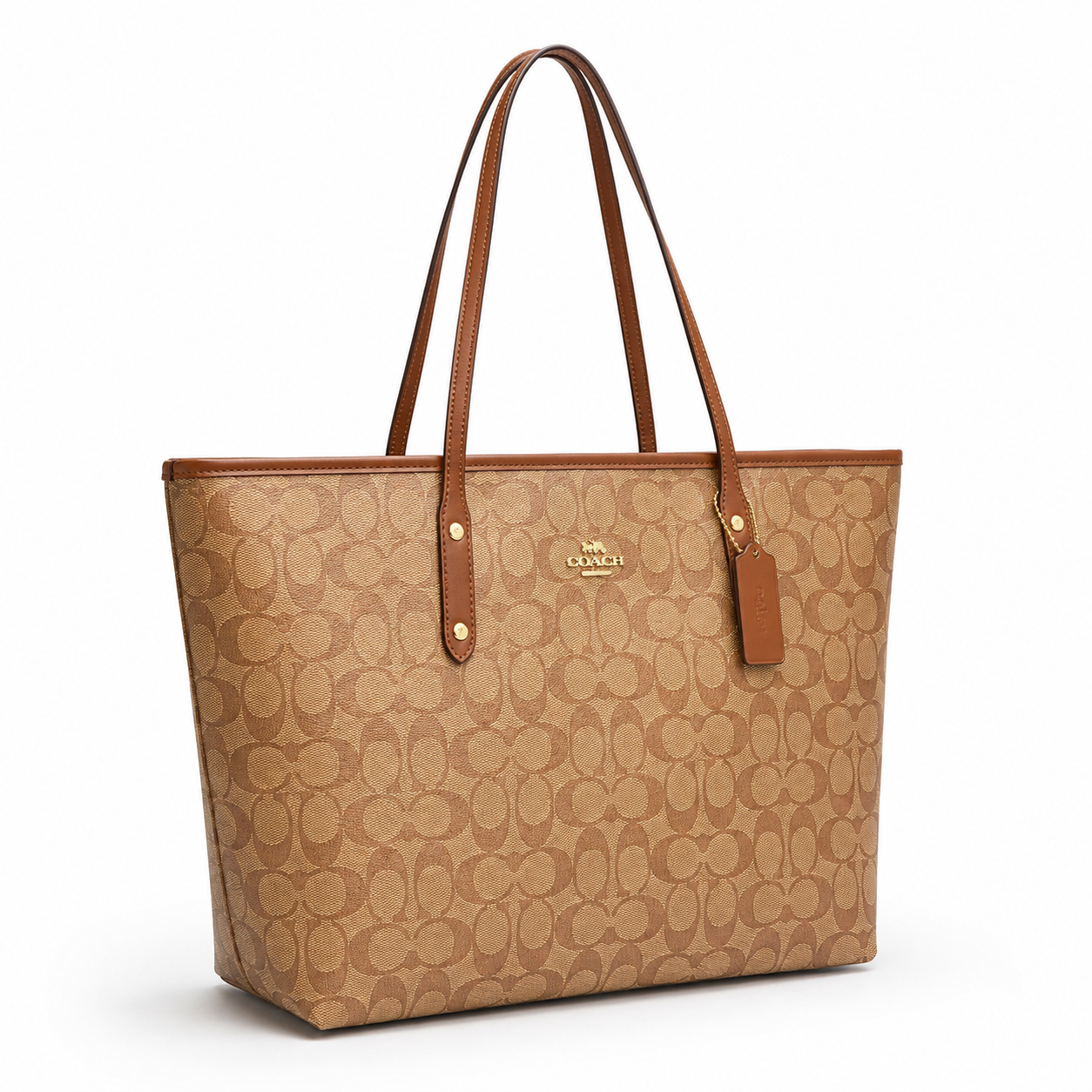 Coach Large Signature Canvas Tote Bag
