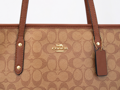 Coach Large Signature Canvas Tote Bag