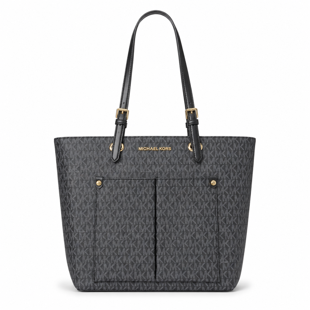 Michael Kors Jet Set Medium Logo Pocket Tote Bag