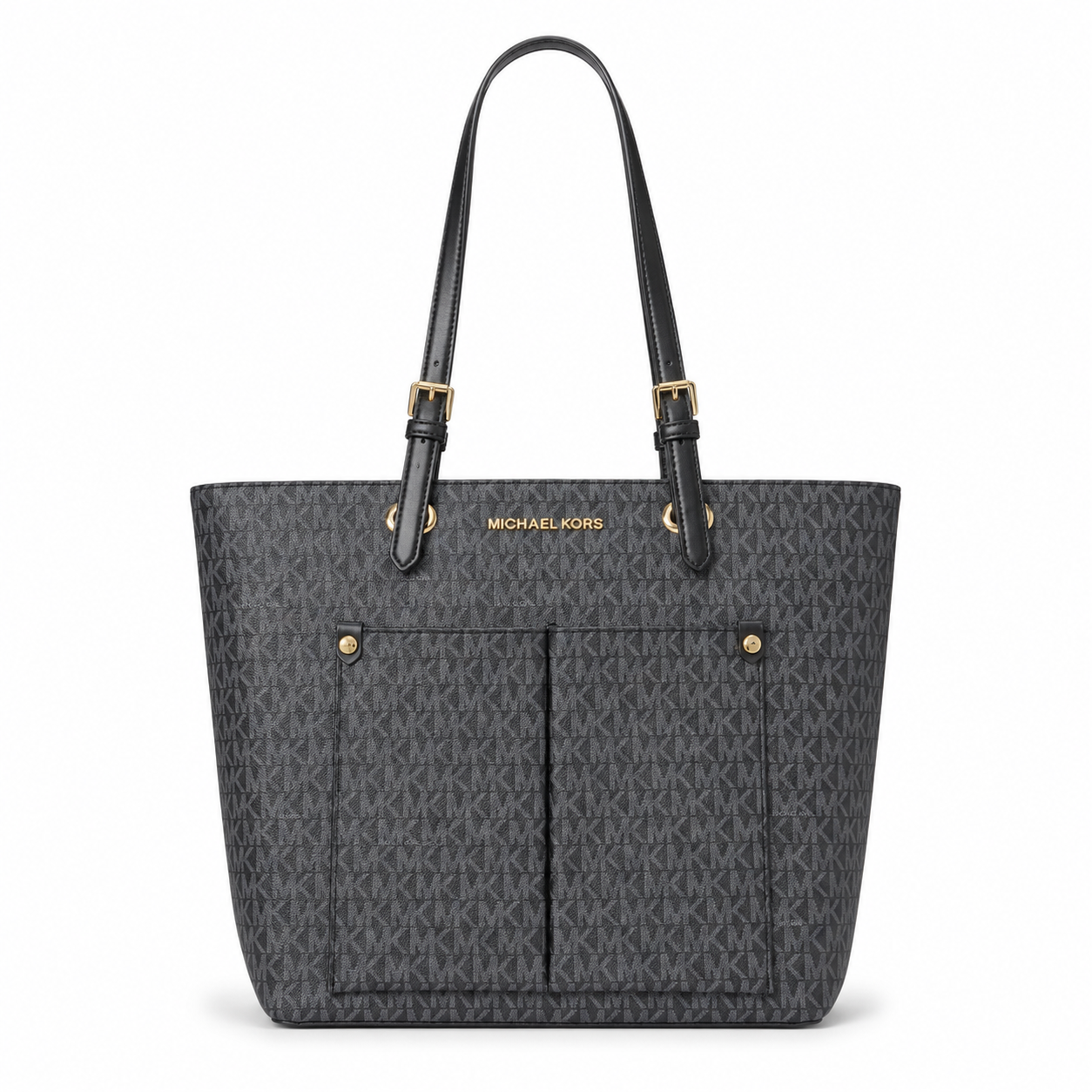Michael Kors Jet Set Medium Logo Pocket Tote Bag