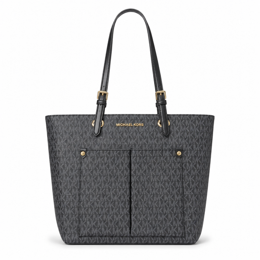 Michael Kors Jet Set Medium Logo Pocket Tote Bag