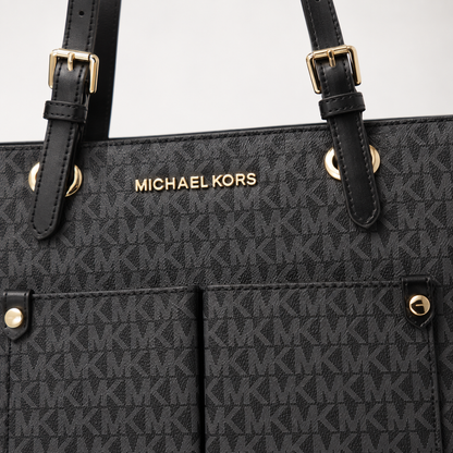 Michael Kors Jet Set Medium Logo Pocket Tote Bag