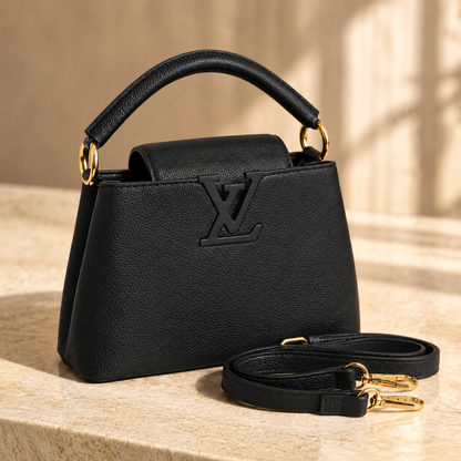 Louis Vuitton Capucines Mini Bag – Black