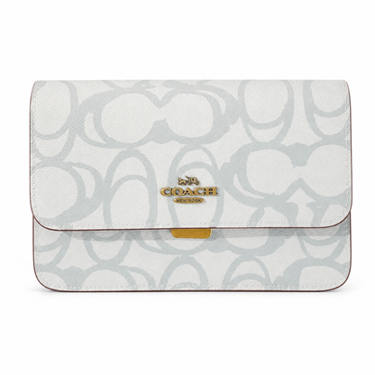 Coach Signature Canvas Flap Crossbody Bag