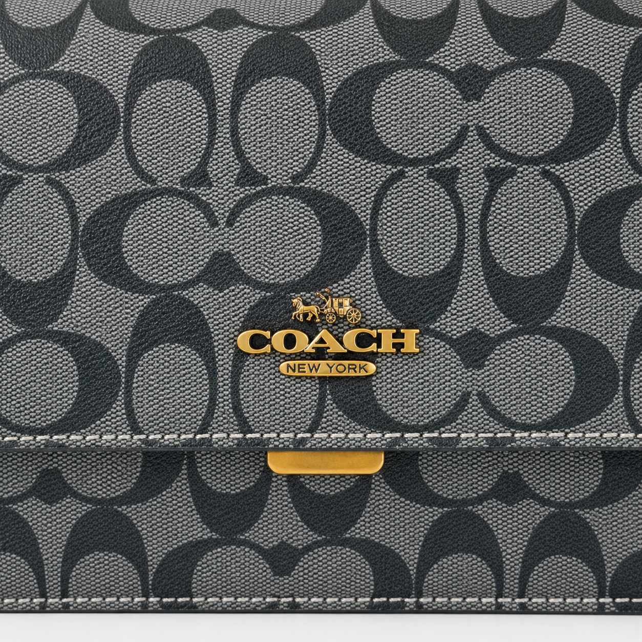 Coach Signature Canvas Flap Crossbody Bag