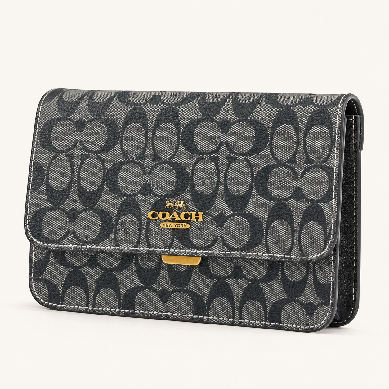 Coach Signature Canvas Flap Crossbody Bag