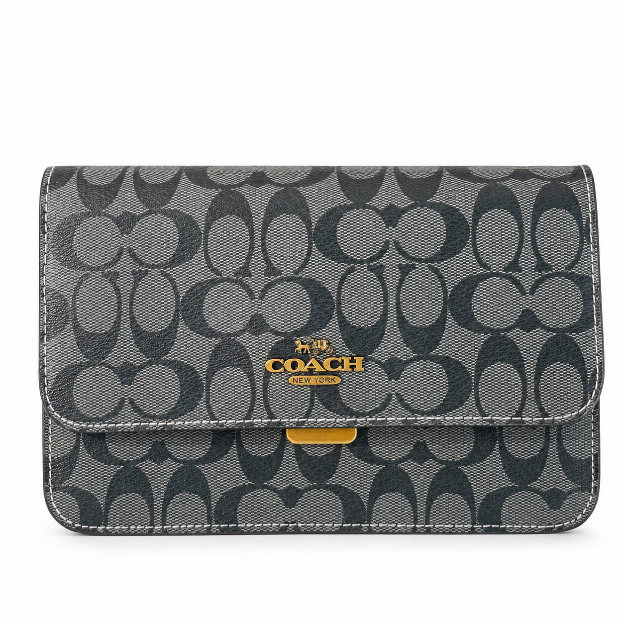 Coach Signature Canvas Flap Crossbody Bag