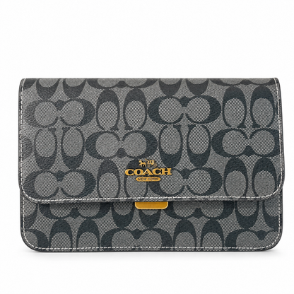 Coach Signature Canvas Flap Crossbody Bag