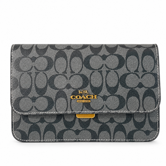Coach Signature Canvas Flap Crossbody Bag