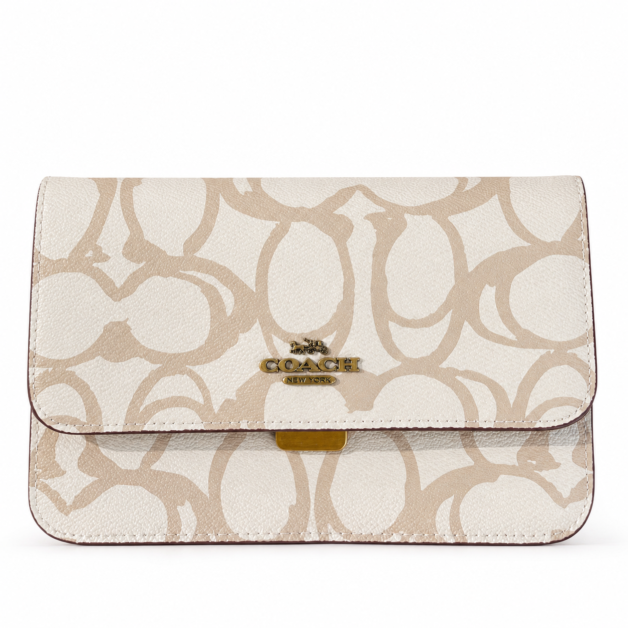 Coach Signature Canvas Flap Crossbody Bag