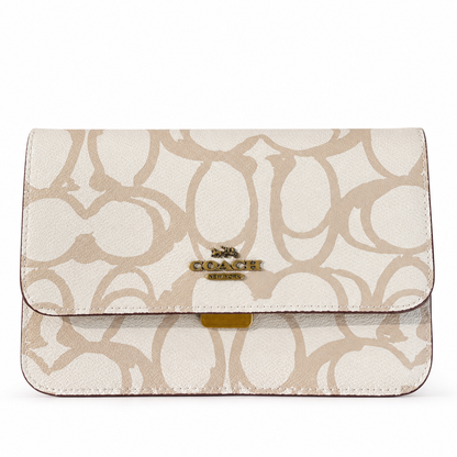 Coach Signature Canvas Flap Crossbody Bag