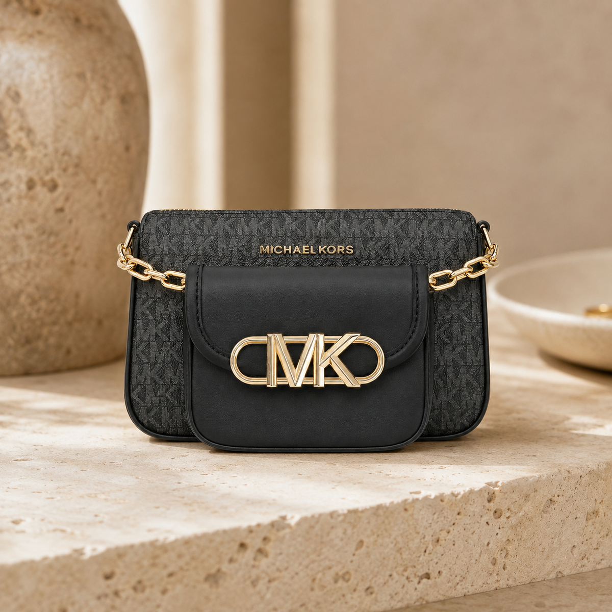 Michael Kors 2-in-1 Signature Logo Crossbody Bag