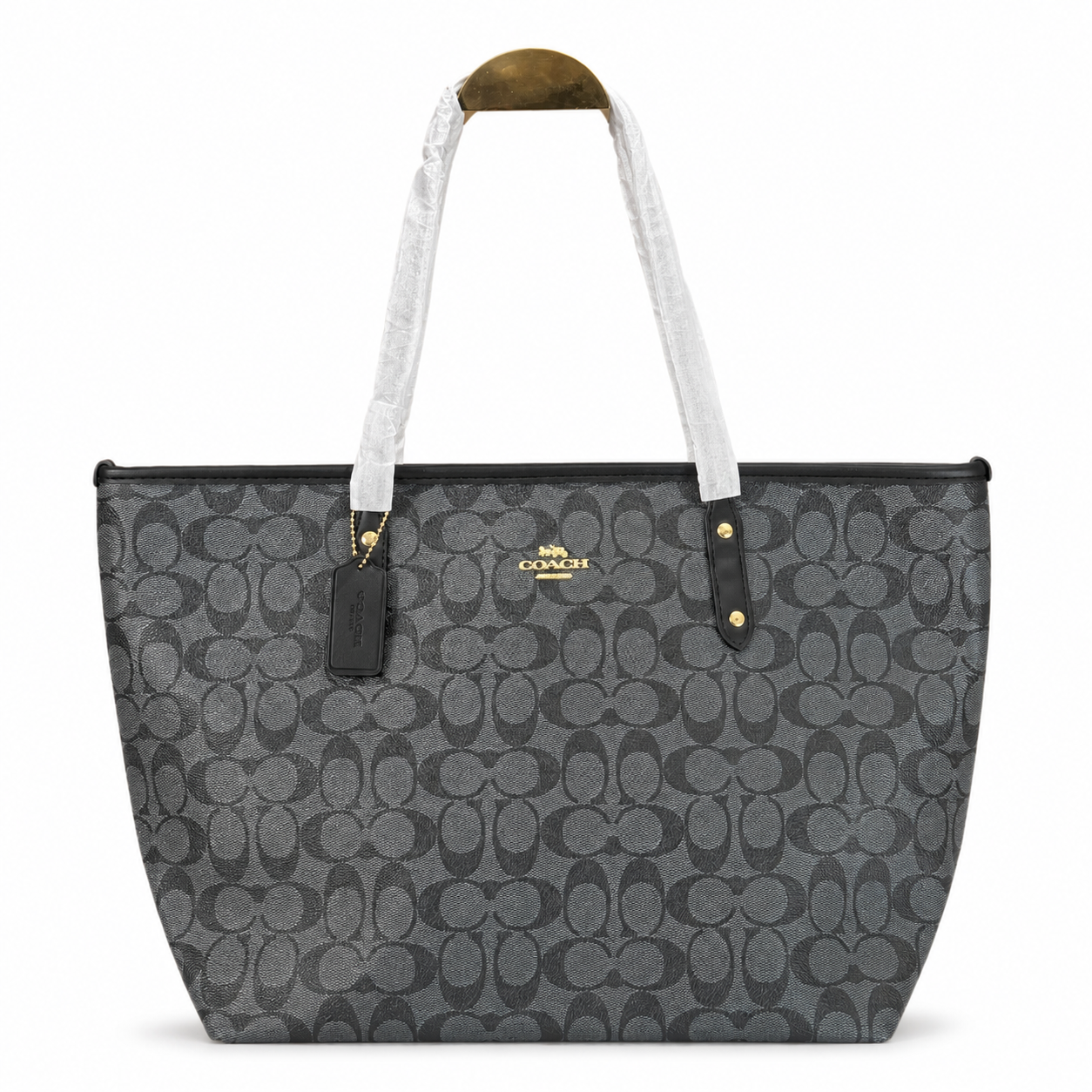 Coach Large Signature Canvas Tote Bag