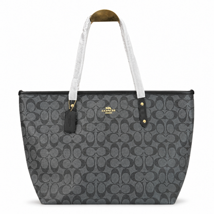 Coach Large Signature Canvas Tote Bag