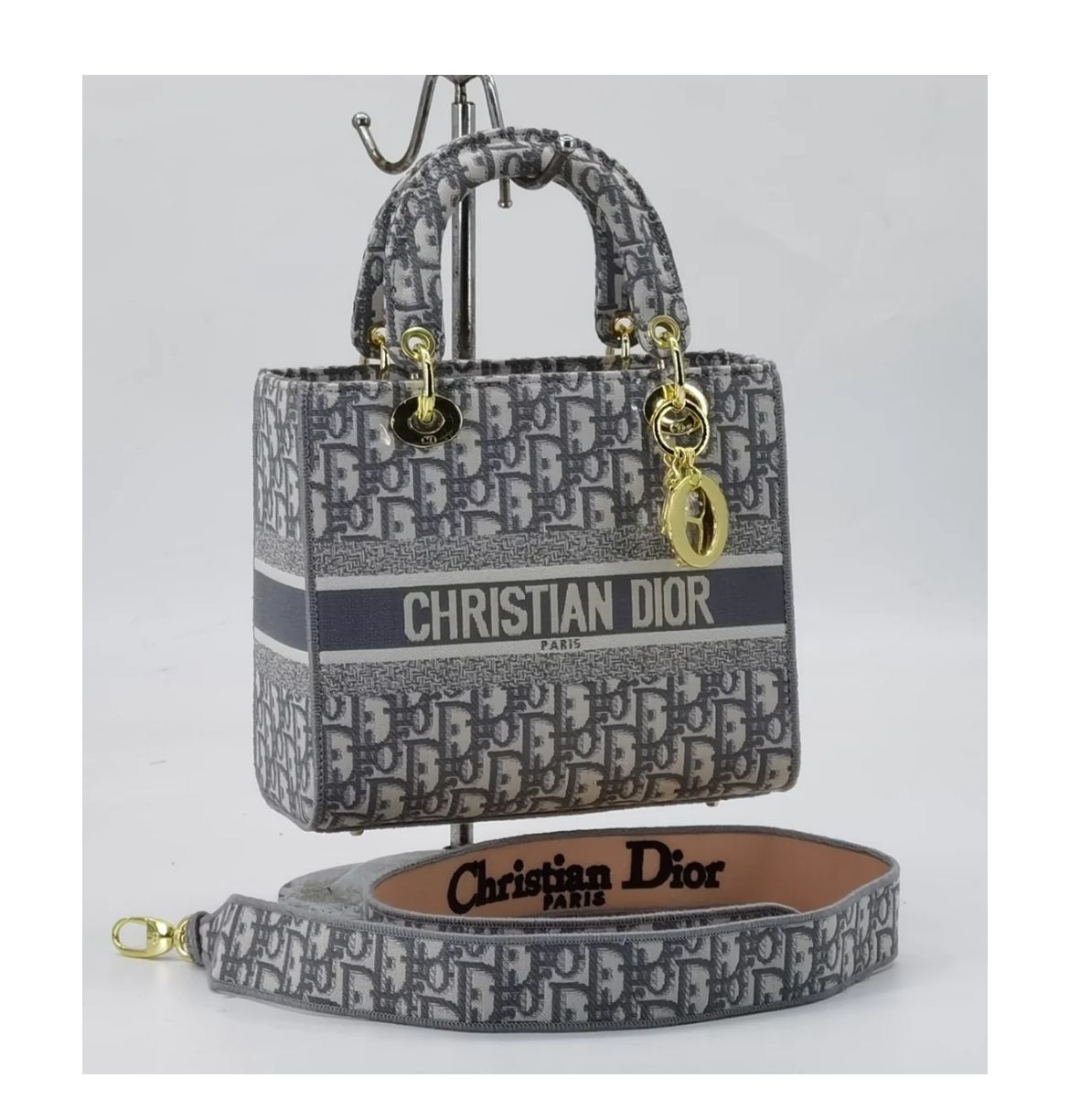 Christian Dior Lady D-Lite Embroidered Women Handbag
