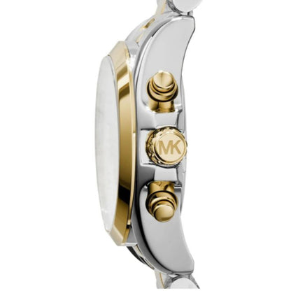 Micheal kors bradshaw chronograph two tone womens watch Authentic