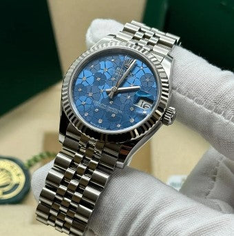 2024 Rolex Datejust 36mm Fluted / Floral-Motif / Diamond-Set / Jubilee